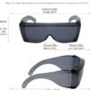 CEREMONYT Sunglasses Wraparound  Fit Over Safety Glasses Fitover Prescription Eyewear Smoke Grey Men Women Wraparound Tinted Anti Scratch Glare