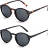 CEREMONYT Sunglasses Polarized Sunglasses Wayfarerfor Women Men: Retro Shades Round | Square Frame UV Protection 2 Pack