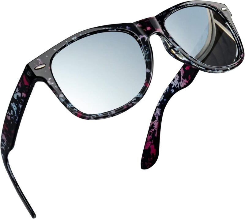 CEREMONYT Sunglasses Browline Square Sunglasses Polarized UV Protection Trendy Designer Sun Glasses Men Women