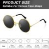 CEREMONYT Sunglasses Round 1-3 Pairs Hippie Sunglasses 70s Round Hippie Glasses Party Decoration Sunglasses for Women with Colored Glasses Cloth