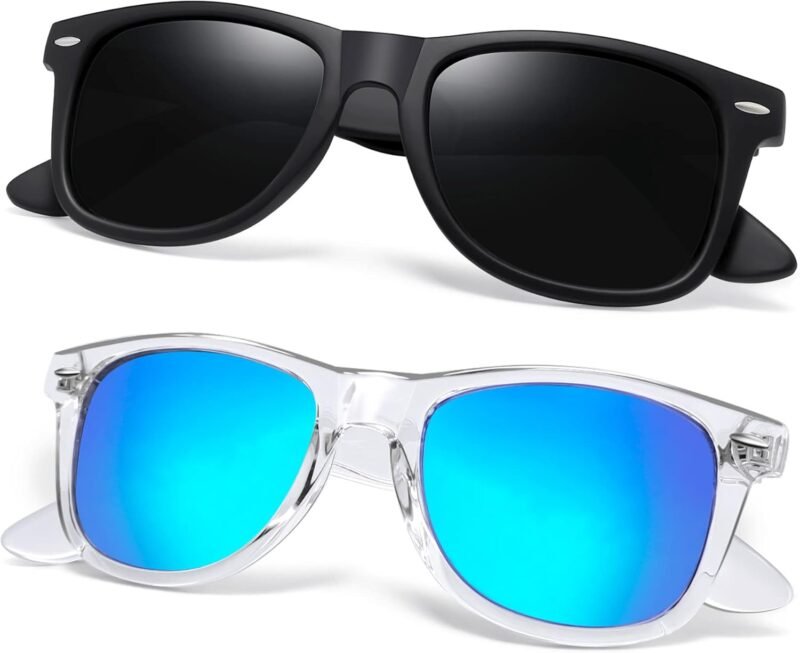 CEREMONYT Sunglasses Browline Square Sunglasses Polarized UV Protection Trendy Designer Sun Glasses Men Women