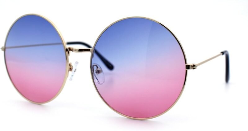 CEREMONYT Sunglasses Round Classic Oversize Joplin Style Hippie Round Circle Lens Sunglasses
