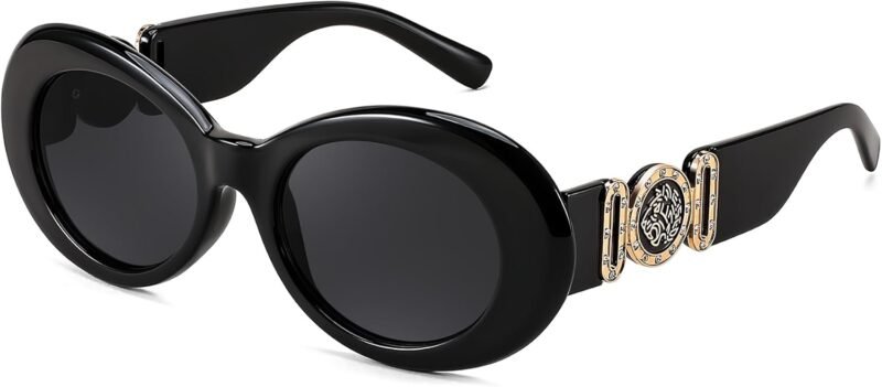 CEREMONYT Sunglasses Oval Sunglasses Women  Oval Tiny Small Face Narrow StyleTrendy Round shades B2969