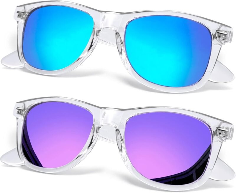 CEREMONYT Sunglasses Browline Square Sunglasses Polarized UV Protection Trendy Designer Sun Glasses Men Women