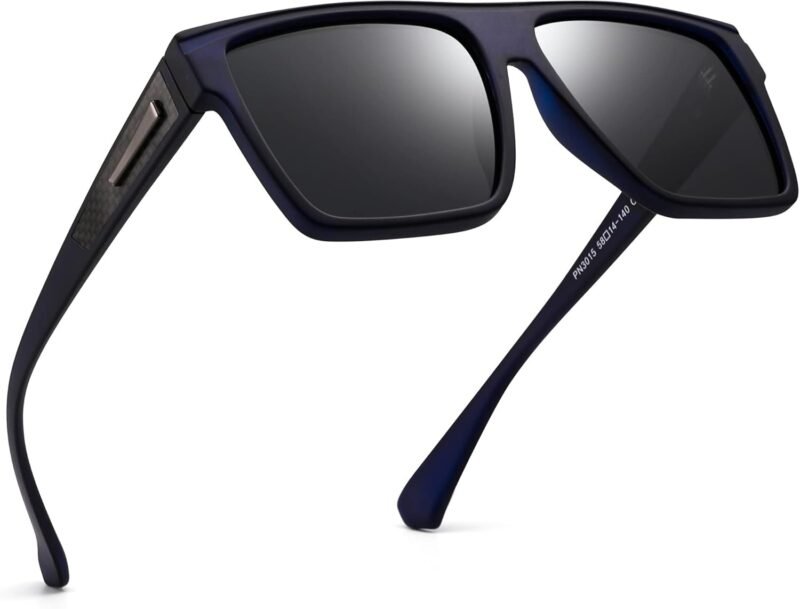 61S-Fxk3aGL._AC_SL1500 CEREMONYT Sunglasses Square Polarized Sunglasses Men Women Flat Top Square UV400 Glasses for Driving Fishing Hiking Golfing