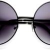 CEREMONYT Sunglasses Round  Super Large Oversized Metal Round Circle Sunglasses