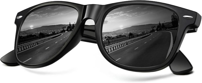 CEREMONYT Sunglasses Browline Sunglasses Men Polarized for Mens and Women Unisex Sun Glasses for Driving UV Protection