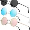 CEREMONYT Sunglasses Round Vintage Small Round Polarized Hippie Sunglasses for Men Women Circle Sun Glasses NP1002