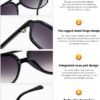 CEREMONYT Sunglasses Polarized Sunglasses for Women Men Classic Large Frame Vintage 70s Sunglasses