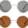 CEREMONYT Sunglasses Round Circle Lennon Glasses Retro Round Polarized Sunglasses Hippie Style Small Circle Sun Glasses
