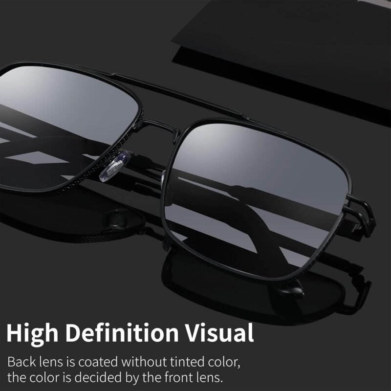 CEREMONYT Sunglasses Square  Sunglasses for Men Women Vintage 70s Pilot Shades Classic Metal Frame B2845