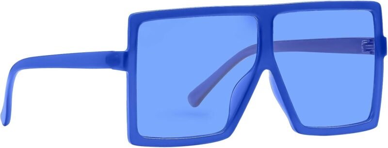 CEREMONYT Sunglasses Square Square Oversized Sunglasses for Women Men Flat Top Fashion Shades