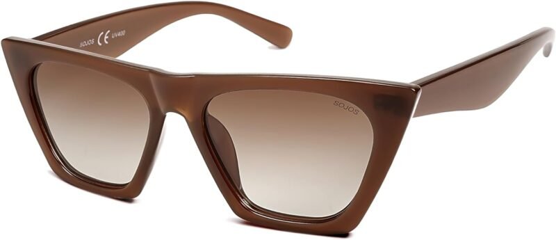 CEREMONYT Sunglasses Square  Oversized Square Cateye Polarized Sunglasses for Women Men Big Trendy Sunnies SJ2115