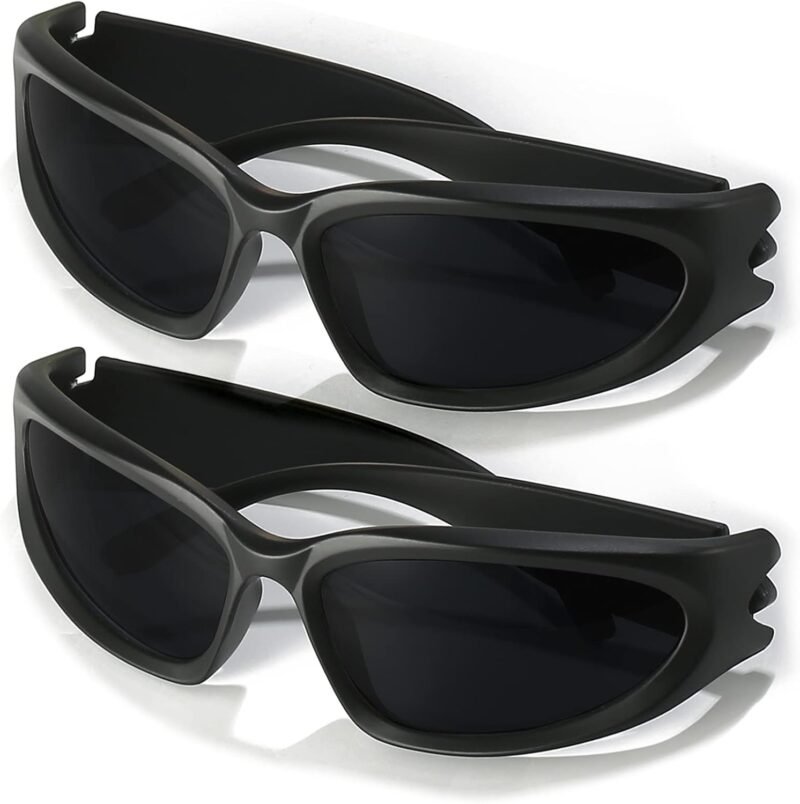 61UO3v8Y-bL._AC_SL1500 CEREMONYT Sunglasses Wraparound Wrap Around Sports Sunglasses for Men Women Fashion Oval Thick Frame Sun Glasses Stylish Sport Wrap Shades