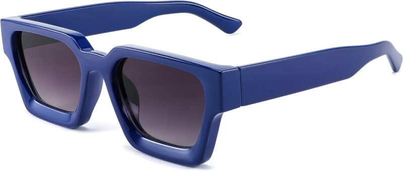 CEREMONYT Sunglasses Square  Retro 90s Square Sunglasses for Women Men Trendy Chunky Rectangle Sunglasses UV400 Protection B2385