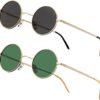 CEREMONYT Sunglasses Round Vintage Small Round Polarized Hippie Sunglasses for Men Women Circle Sun Glasses NP1002