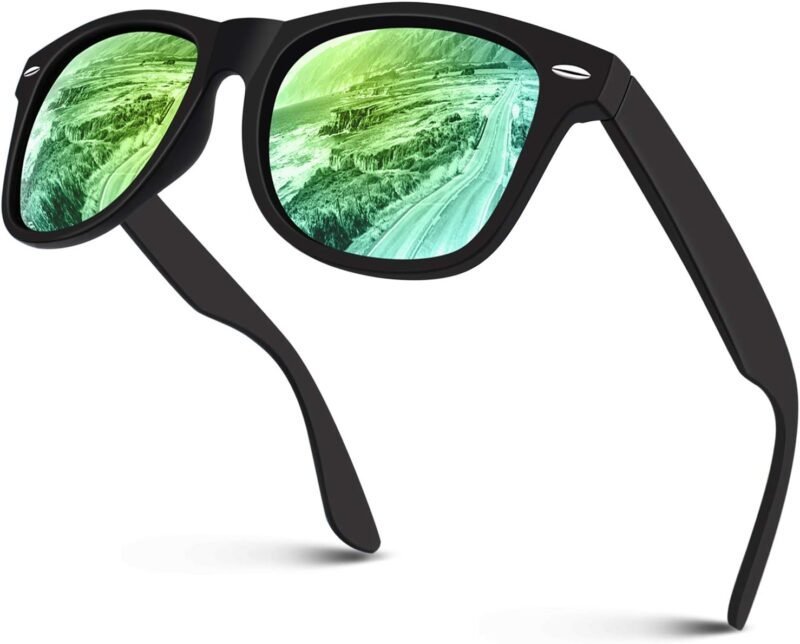 61Vu9Dk2LxL._AC_SL1500 CEREMONYT Sunglasses Wayfarer Men Women Polarized Blenders Eyewear 80’s Retro Classic Square Frame Shades SR003