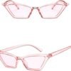 CEREMONYT Sunglasses Cat Eye Small Cat Eye Sunglasses for Men and Women Skinny  Frame Y2K Shades Trendy Fun Fashion Glasses
