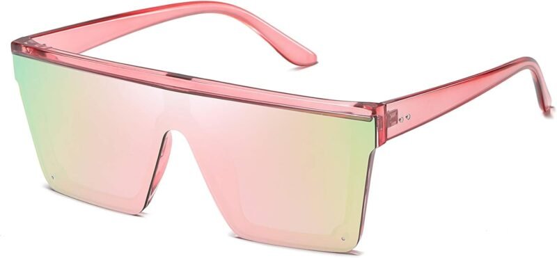 CEREMONYT Sunglasses Square  Oversized Square Sunglasses for Women Men Fashion Siamese Lens Style Flat Top Shield Shades