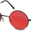 CEREMONYT Sunglasses Round Circular Party Sunglasses Round Hippie Retro Shades with Colored Lenses