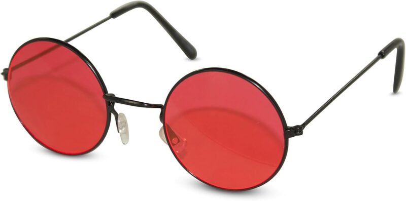 CEREMONYT Sunglasses Round Circular Party Sunglasses Round Hippie Retro Shades with Colored Lenses