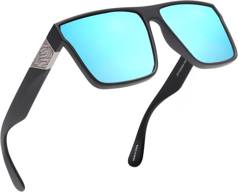 61X1l_aga5L._AC_SL1500 CEREMONYT Sunglasses Square Polarized Sunglasses Men Women Flat Top Square UV400 Glasses for Driving Fishing Hiking Golfing