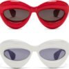 CEREMONYT Sunglasses Cat EyeFashion Inflated Cat-eye Sunglasses for Women Oversized Frame Sexy Lip Candy Color Glasses Trendy Designer Style