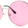 CEREMONYT Sunglasses Round Classic Oversize Joplin Style Hippie Round Circle Lens Sunglasses