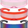 CEREMONYT Sunglasses Wraparound Futuristic Sunglasses Y2K Space Cyclops Wrap Around Glasses Rimless Translucent Mirrored Lens