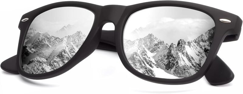 CEREMONYT Sunglasses Browline Sunglasses Men Polarized for Mens and Women Unisex Sun Glasses for Driving UV Protection