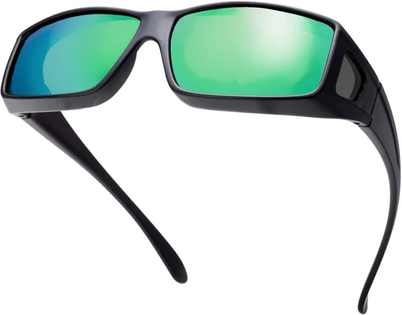 CEREMONYT Sunglasses Wraparound The Fresh High Definition Polarized Wrap Around Shield Sunglasses for Glasses – Leather Eyeglasses Case