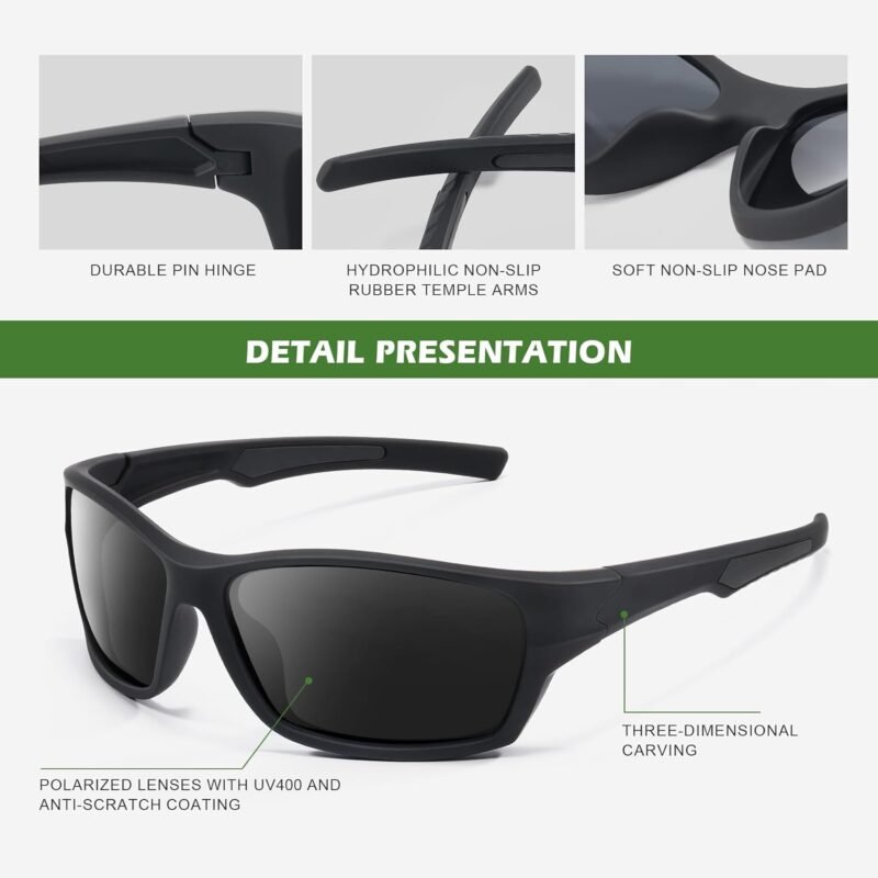 61Zfbf9SQJL._AC_SL1500 CEREMONYT Sunglasses Wraparound Sports Polarized Sunglasses for Men – Wrap Around Sunglasses for Mens Womens Cycling Running UV Protection