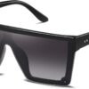 CEREMONYT Sunglasses Square  Oversized Square Sunglasses for Women Men Fashion Siamese Lens Style Flat Top Shield Shades