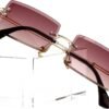 CEREMONYT Sunglasses Square  Rectangle Sunglasses for Women Men Vintage Rimless Square Sun Glasses Candy Color