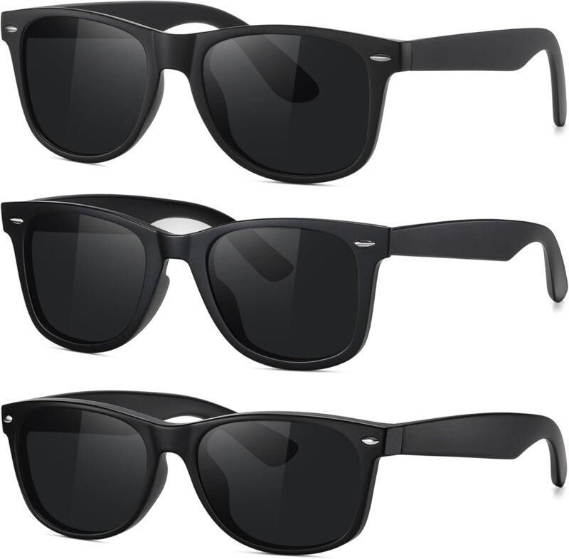 CEREMONYT Sunglasses Polarized Sunglasses Wayfarerfor Women Men Classic Retro Trendy Driving Sun Glasses UV400 Protection (3 Pack)