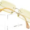 CEREMONYT Sunglasses Square  Rectangle Sunglasses for Women Men Vintage Rimless Square Sun Glasses Candy Color