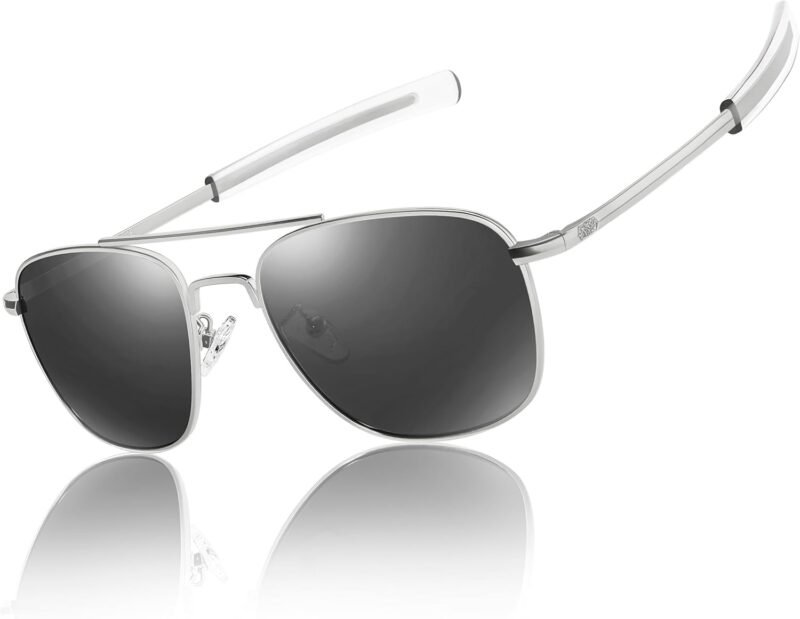 CEREMONYT Sunglasses Sunglasses Lightweight TR90 Unbreakable Polarized Driving Metal Frame Pilot Sun Glasses with UV Protection