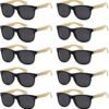 CEREMONYT Sunglasses Wholesale Bamboo Sunglasses WayfarerRetro 80’s Wood Sunglasses WayfarerMen-Cool Sunglasses Wayfarerfor Men & Women-10 Pack