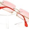 CEREMONYT Sunglasses Square  Rectangle Sunglasses for Women Men Vintage Rimless Square Sun Glasses Candy Color