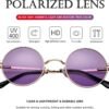 CEREMONYT Sunglasses Round Circle Lennon Glasses Retro Round Polarized Sunglasses Hippie Style Small Circle Sun Glasses