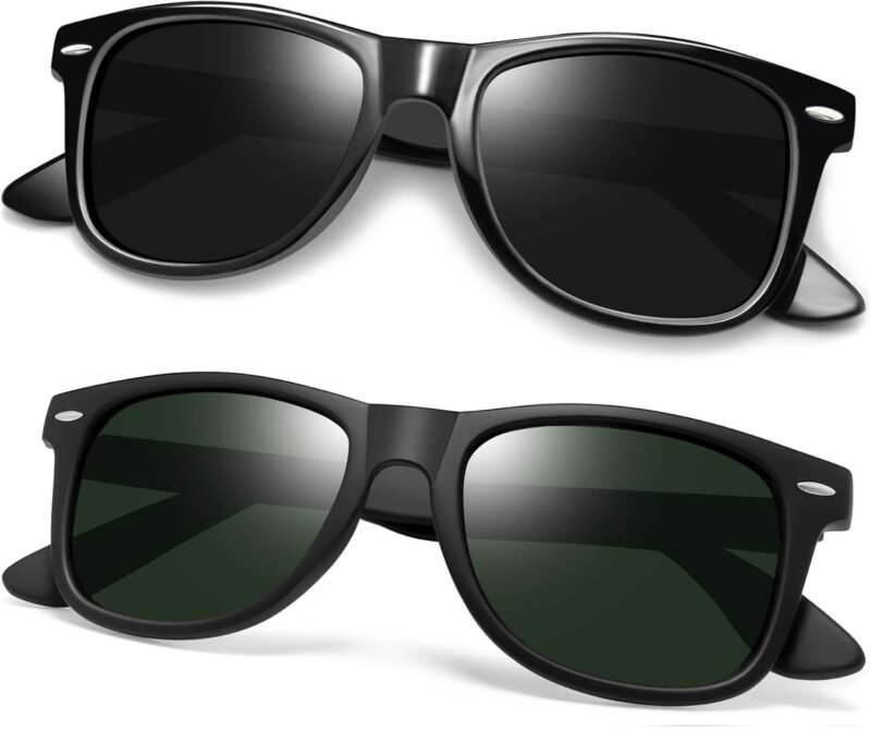 CEREMONYT Sunglasses Browline Square Sunglasses Polarized UV Protection Trendy Designer Sun Glasses Men Women