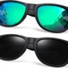 CEREMONYT Sunglasses Browline Square Sunglasses Polarized UV Protection Trendy Designer Sun Glasses Men Women