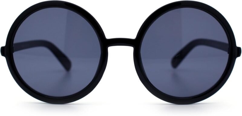 CEREMONYT Sunglasses Round  Womens Wizard Round Circle Lens Plastic Mod Fashion Sunglasses