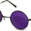 CEREMONYT Sunglasses Round Circular Party Sunglasses Round Hippie Retro Shades with Colored Lenses