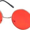 CEREMONYT Sunglasses Round Retro Round Style 70s Sunglasses Colorful Tint Groovy Hippie Mens Womens Shades