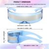 CEREMONYT Sunglasses Wraparound Futuristic Sunglasses Y2K Space Cyclops Wrap Around Glasses Rimless Translucent Mirrored Lens