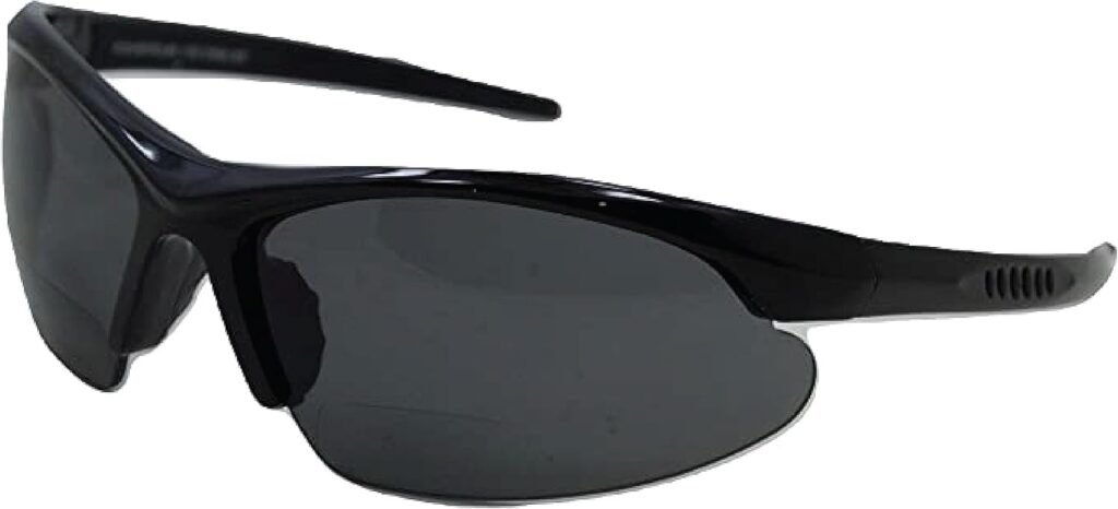 CEREMONYT Sunglasses Browline Wrap Around Bifocal Reading Sunglasses – Semi-rimless, Browline Frame – Polarized Lens