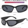 61gNkNdUWhL._AC_SL1500 CEREMONYT Sunglasses Wraparound Wrap Around Sports Sunglasses for Men Women Fashion Oval Thick Frame Sun Glasses Stylish Sport Wrap Shades