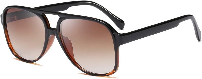 CEREMONYT Sunglasses Polarized Sunglasses for Women Men Classic Large Frame Vintage 70s Sunglasses