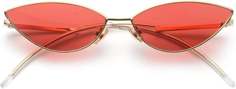 CEREMONYT Sunglasses Cat Eye Fashion Designer Sunglasses  Small Petals Shape Arc Temple Design B2298
